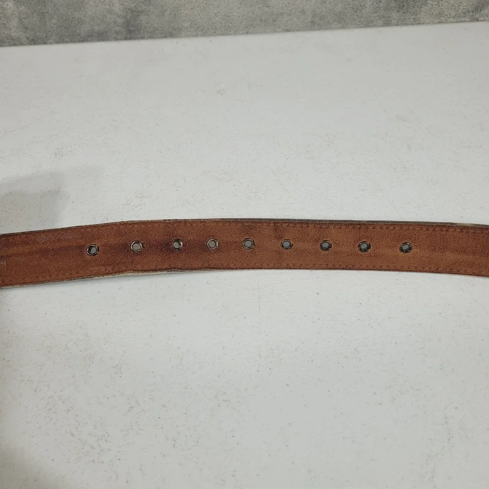 Realtree Belt Mens Size 38 Camo Canvas Leather Lined Outdoor Casual Grommet